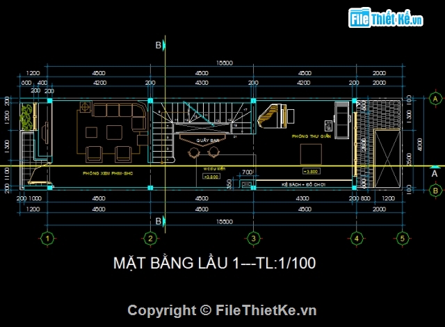 Bản vẽ,Bản vẽ nhà phố,Bản vẽ autocad,nhà phố 4 x 18.5m